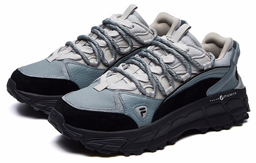 FILA FUSION Sky Runner Textile, Synthetic Leather Low top Chunky Sneakers Men"s Medium Gray