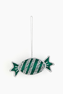 H&M ЕЛОЧНОЕ УКРАШЕНИЕ С ВЫШИВКОЙ, ЗЕЛЕНЫЙ