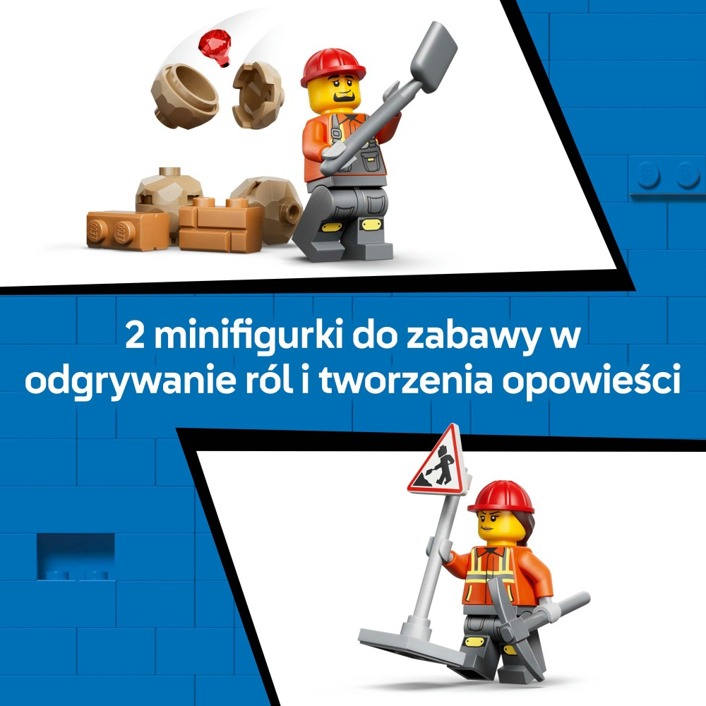Конструктор LEGO City 60480 Жёлтый экскаватор-погрузчик — фото 6