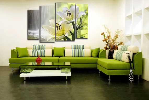 Модульная картина "Желтые лилии"