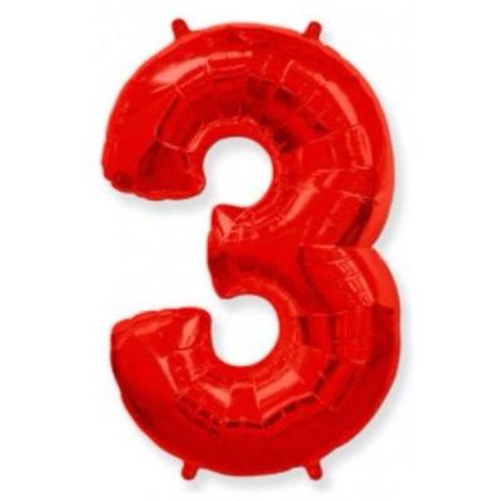 Цифра "3" красный 