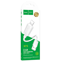 Кабель Hoco X73 Lightning 2.4А белый 1 м