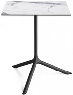 Стол ламинированный обеденный складной Scab Design Tripe Maxi Folding, черный, белый мрамор Каррара