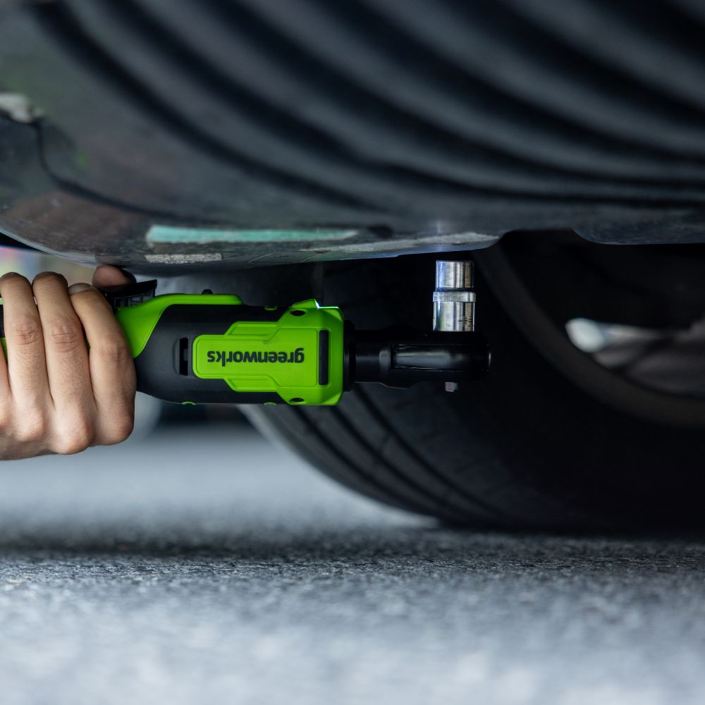 Гайковерт-трещотка акк. Greenworks GD24RW, 24V,б/щет,0-250об/мин, 1/2", 80Нм, 70 мм, без АКБ и ЗУ, сумка (3804007)