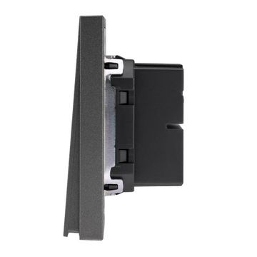 Выключатель STRONG 2 кл перекрестный (переключатель) 10А с/у графит KRANZ