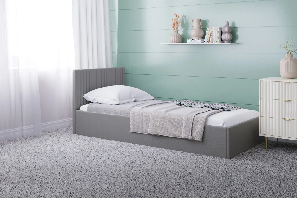 Кровать односпальная Поло с подъемным механизмом, спальное место 90х200, экокожа