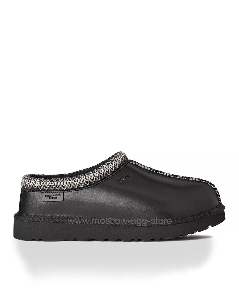 TASMAN SLIPPER Leather Regen Black
