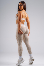 Топ Medium Support Leopard Sports Bra PRIMAL 854 Кремовый