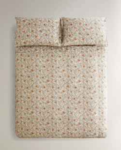 Пододеяльник Zara Home сатин, хлопок 100%, с цветочным принтом, 6152/088