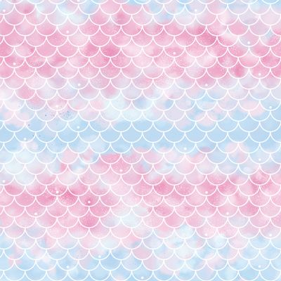 Sparkling Mermaid Scales. Полосатый принт с чешуей русалки