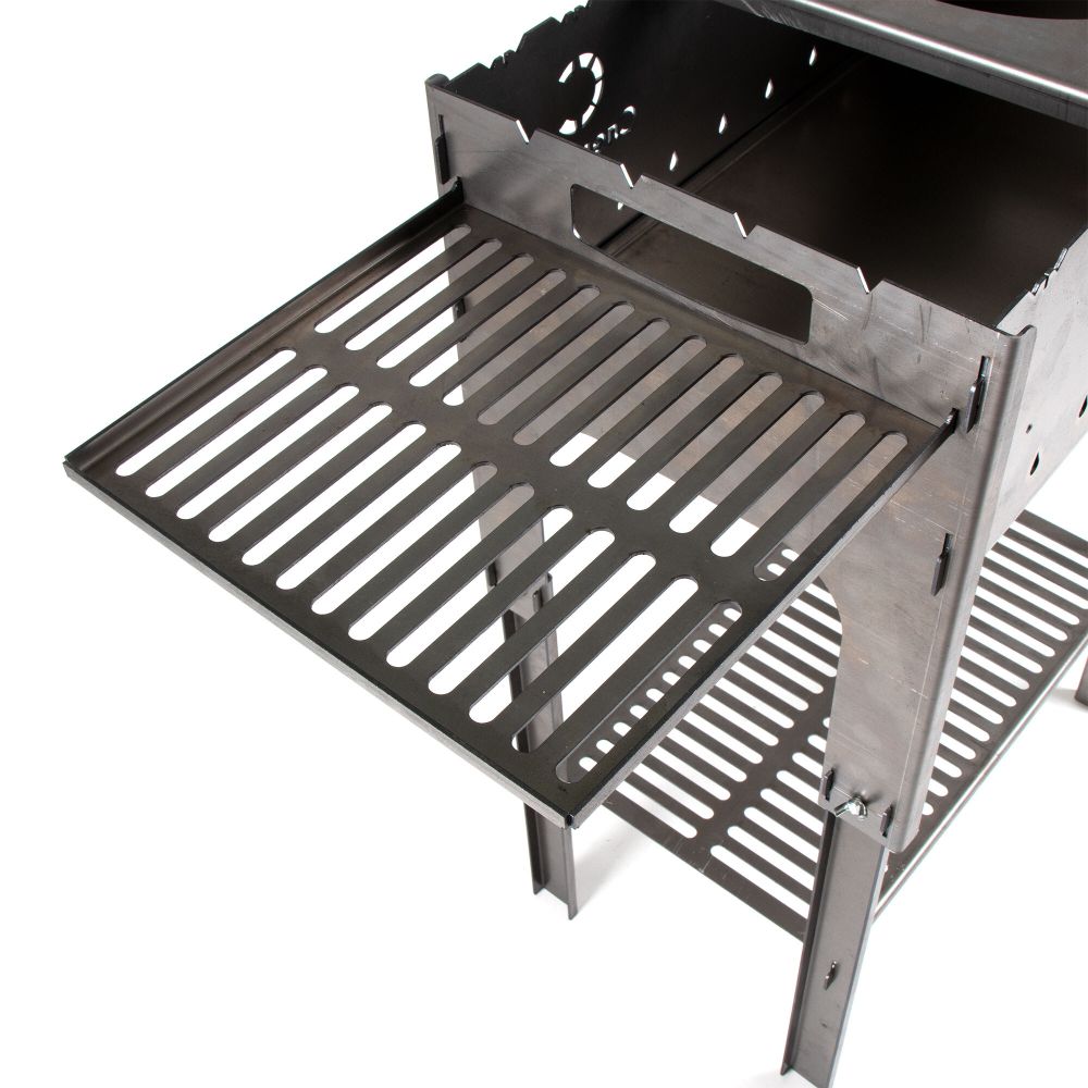 Мангал &quot;Следопыт&quot; складной, 718х310х752, со столиком и подставкой под казан, толщина 2 мм, в сумке