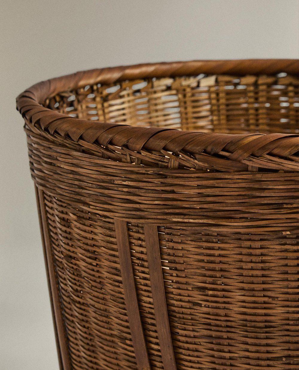 Zara Home Корзина из бамбука, цвет бежевый, 51 см