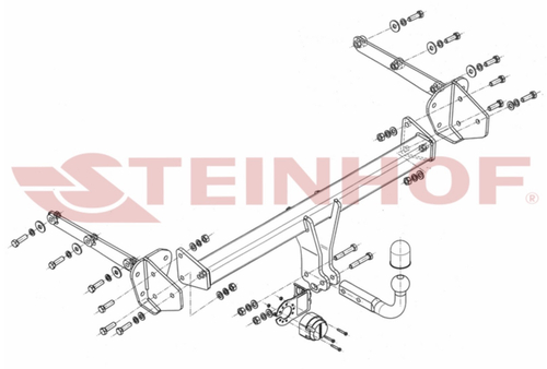 Фаркоп на Subaru Outback 2015-2021 (паспорт и сертификат в комплекте)(без электрики) Steinhof.S-387
