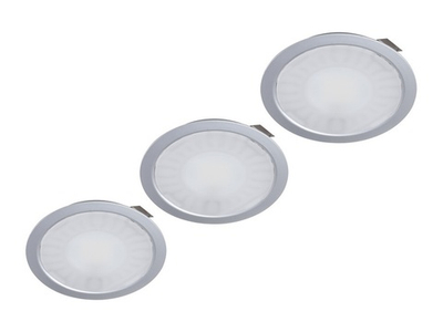 Forma e Funzione Комплект из трансформатора и 3-х врезных светодиодных светильника SUN, 24V, дневной, алюминий