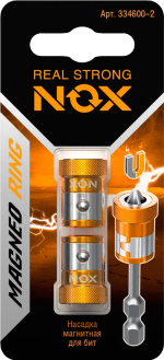 Магнитные насадки для бит, 2шт карта NOX MAGNEO RING 334600-2