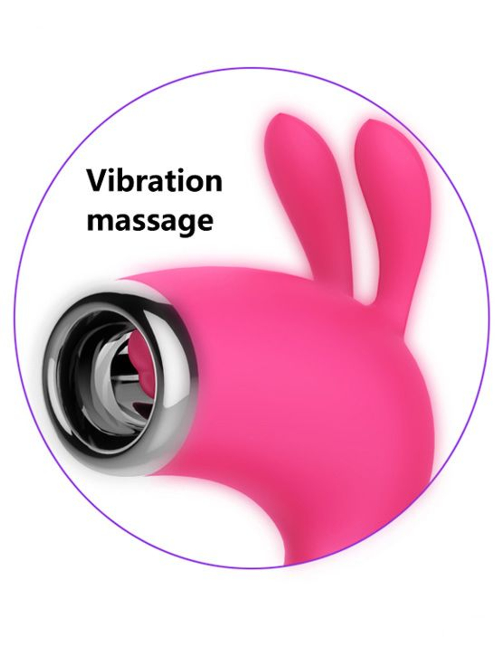 Розовый клиторальный стимулятор с ушками Claire (Цвет: розовый)