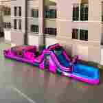 Коммерческая надувная полоса препятствий «Аква-Неон», 18×3×4 м