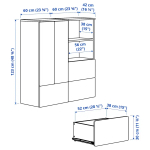 Книжный шкаф - IKEA SMÅSTAD / PLATSA /SMАSTAD / СМОСТАД/ ПЛАТСА ИКЕА, 123х120 см, белый/черный