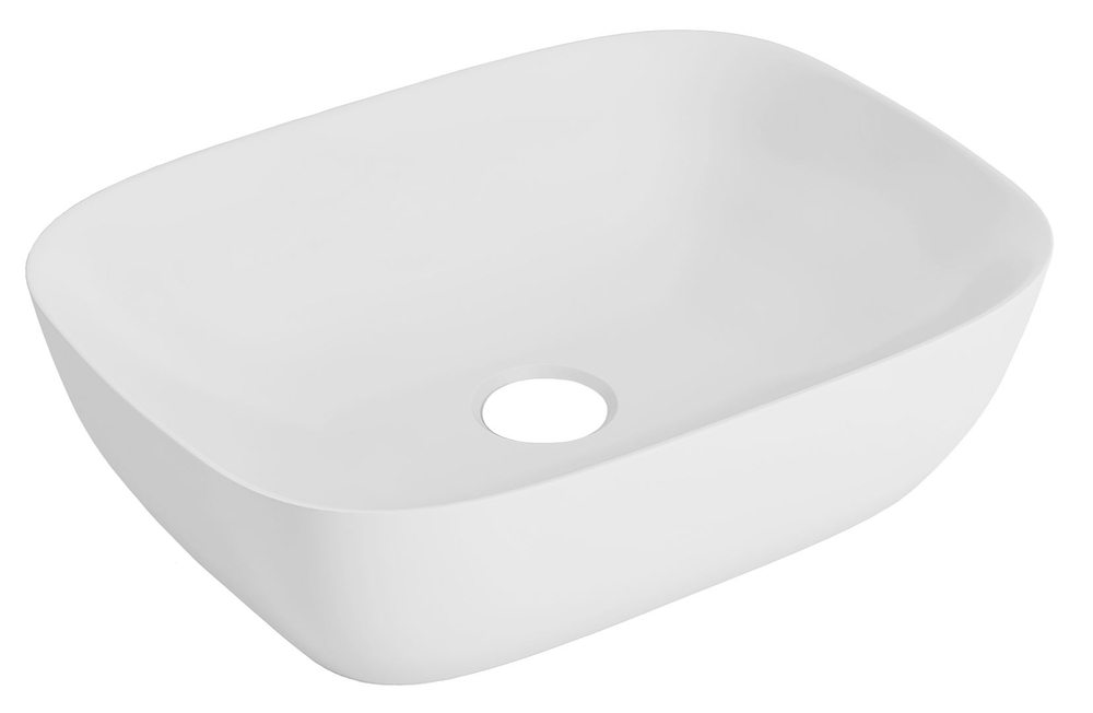 Раковина накладная CULTO BRUTTO 460*330*135 прямоугольная белая