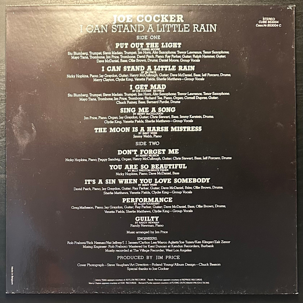 Joe Cocker - I Can Stand A Little Rain (Франция 1974г.)