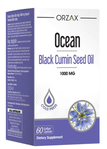 ORZAX Ocean Black Seed Oil 1000 mg 60 caps, Масло семян черного тмина