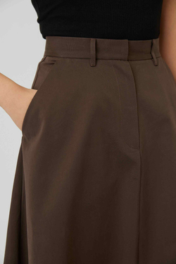 Юбка макси из коричневого хлопка
