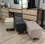 Пуф ГАММА 80 велюр (светло-розовый), Опоры светлые