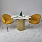 Стол Bradex Home Aura D110, керамогранит Ravena Natural, золотой