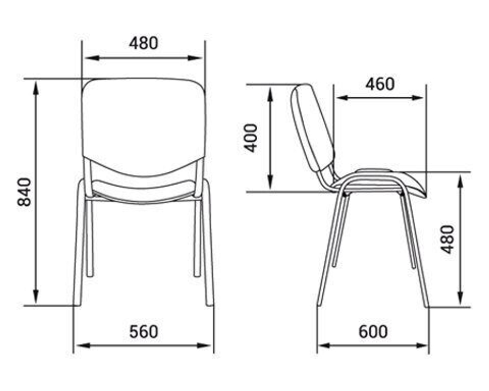 Стул для посетителей Изо хром
