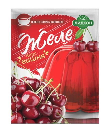 Желе вкус "Вишня" 80г. Лидкон