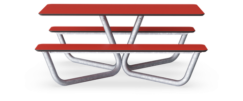 Мини пикник «Агора» - красный, HPL