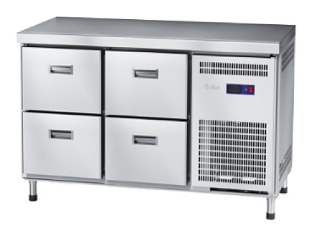 Стол холодильный Abat СХС-60-01 (ящики 1/2, ящики 1/2, без борта)