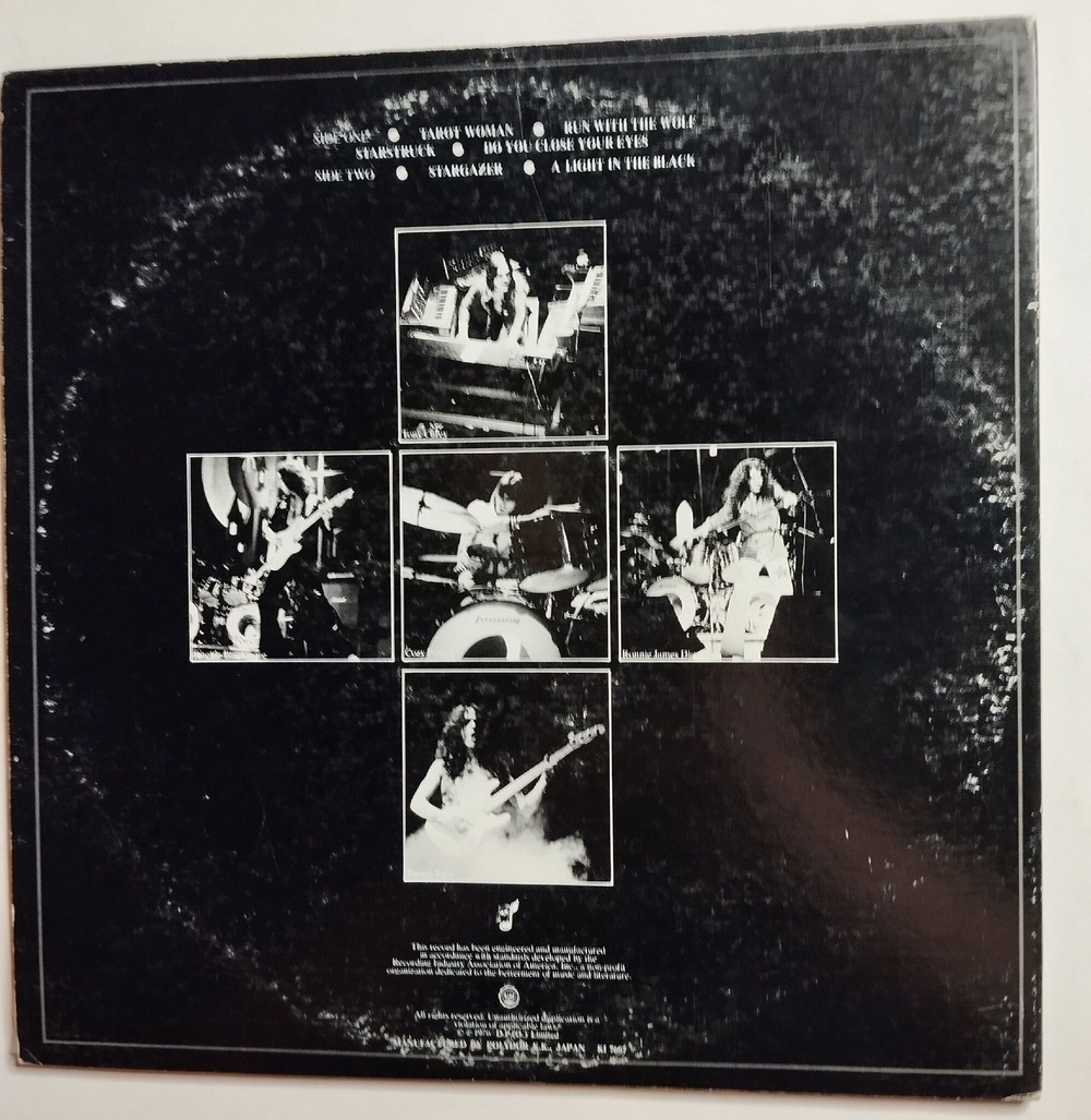 Винтажная виниловая пластинка LP Blackmores Rainbow Rising (Japan 1976)