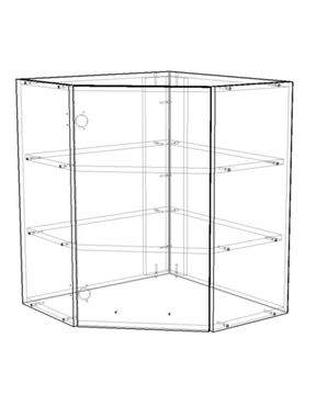 Шкаф  кухонный угловой ТОКИО-4 левый /603*720*603/