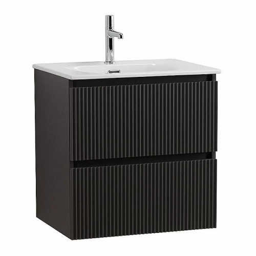 Тумба с раковиной BelBagno UNO-600-2C-SO-GSO темно-серый матовый