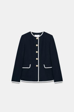 Блейзер с контрастной окантовкой - ZARA