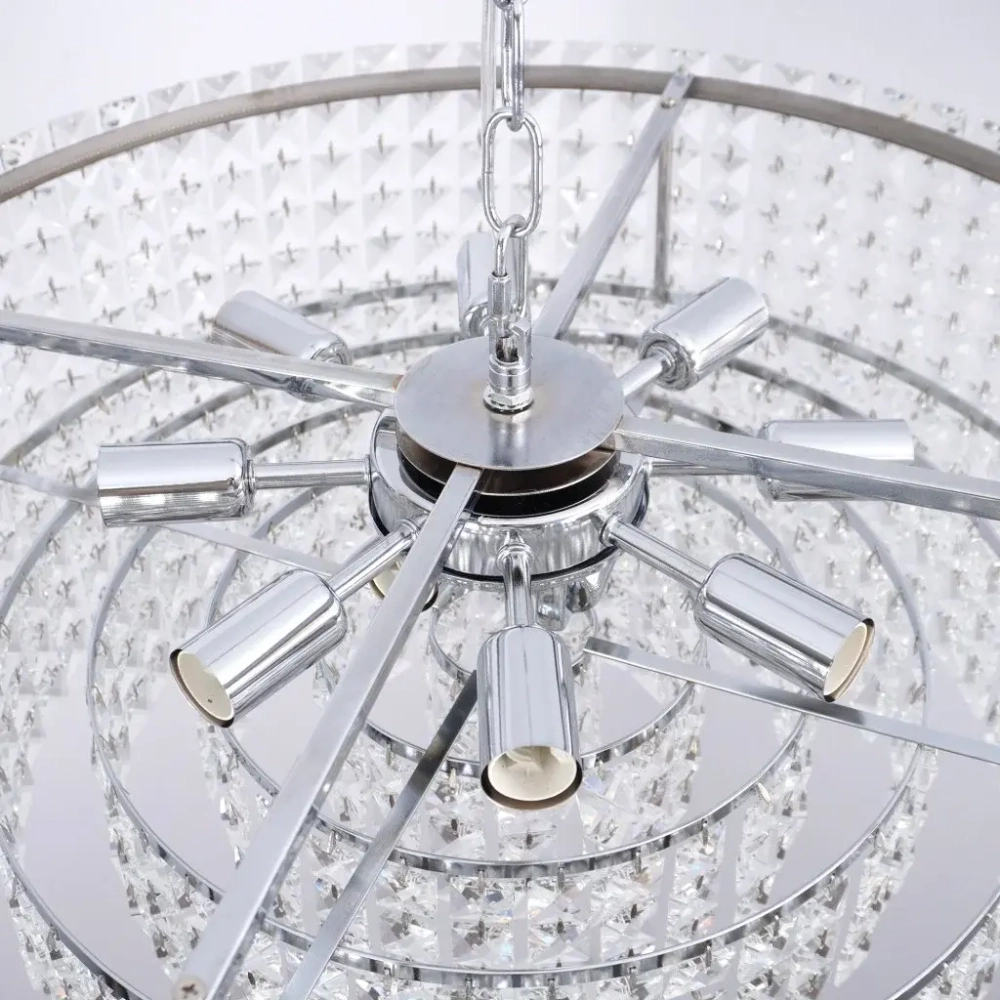 Люстра DIONA 10хЕ14-600х810-CHROME/CRYSTAL-220-IP20