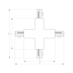 Коннектор крестовой LGD-4TR-CON-X-BK (C) (Arlight, IP20 Пластик, 3 года) 026143