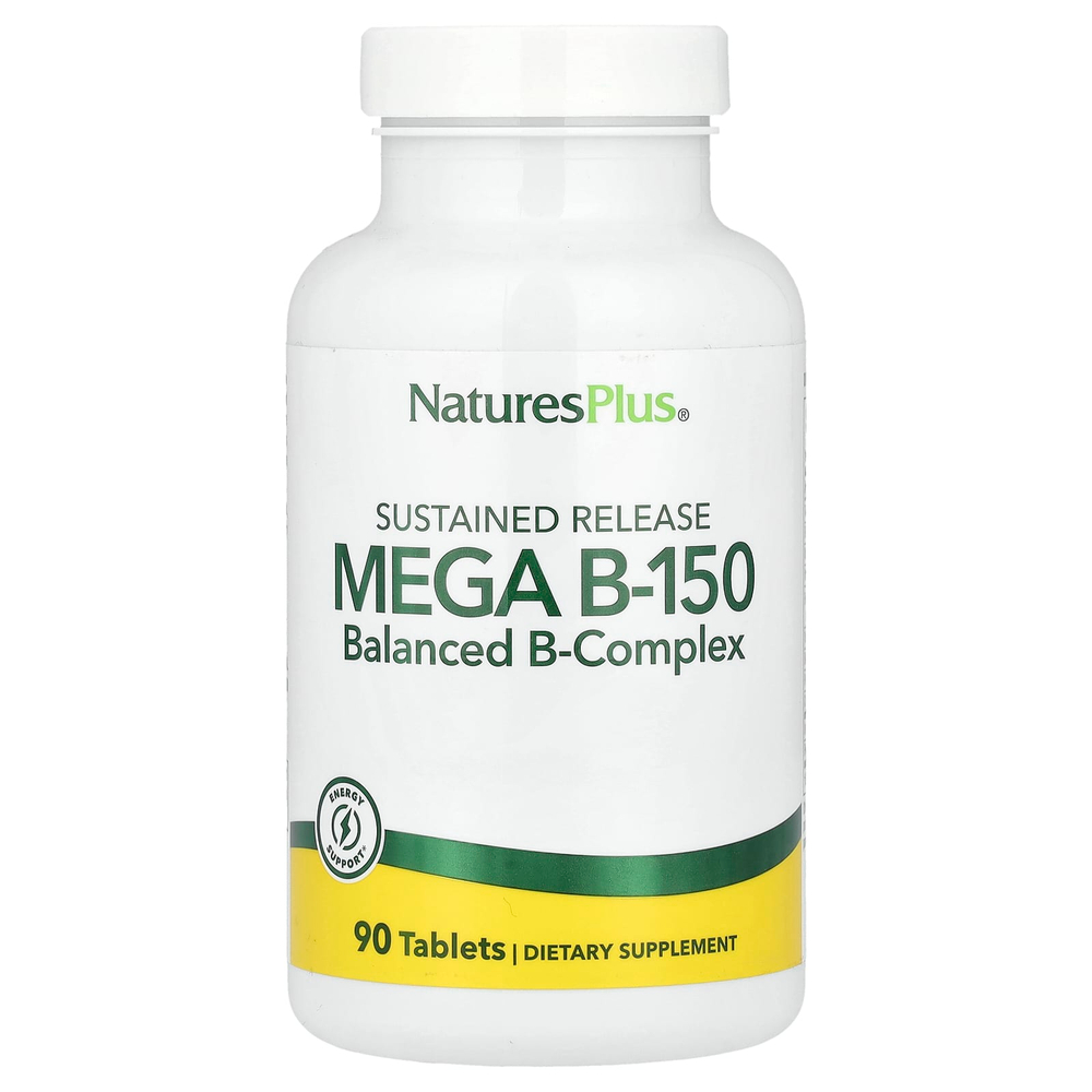 NaturesPlus, Mega В-150, длительное высвобождение, 90 таблеток