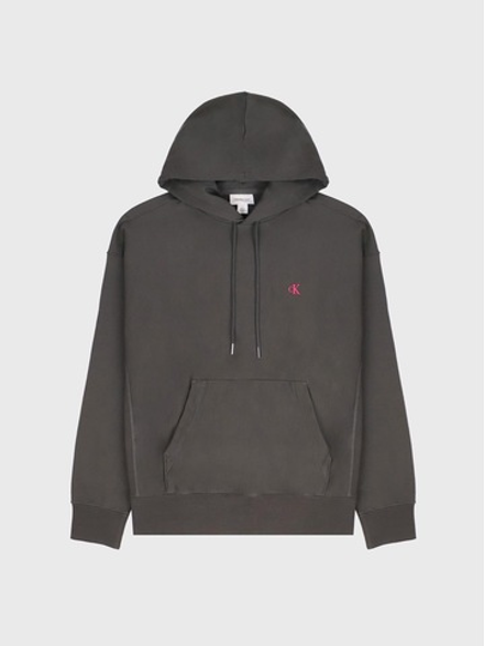 Худи Calvin Klein Premium Terry Relaxed Monogram Fleece Hoodie Beluga