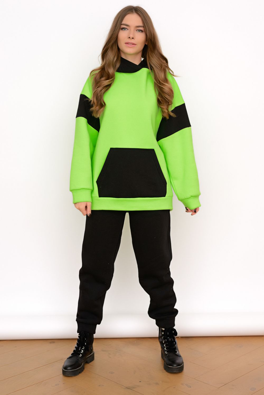 Костюм Лайм (черный/лайм) К11-47 Nikol