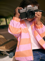 Дождевик с хлопковой подкладкой для девочки Next E25-128, Оранжевый, Розовый