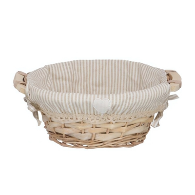 Корзина стеллажная "Полосочка", Д250 Ш250 В100, натуральный