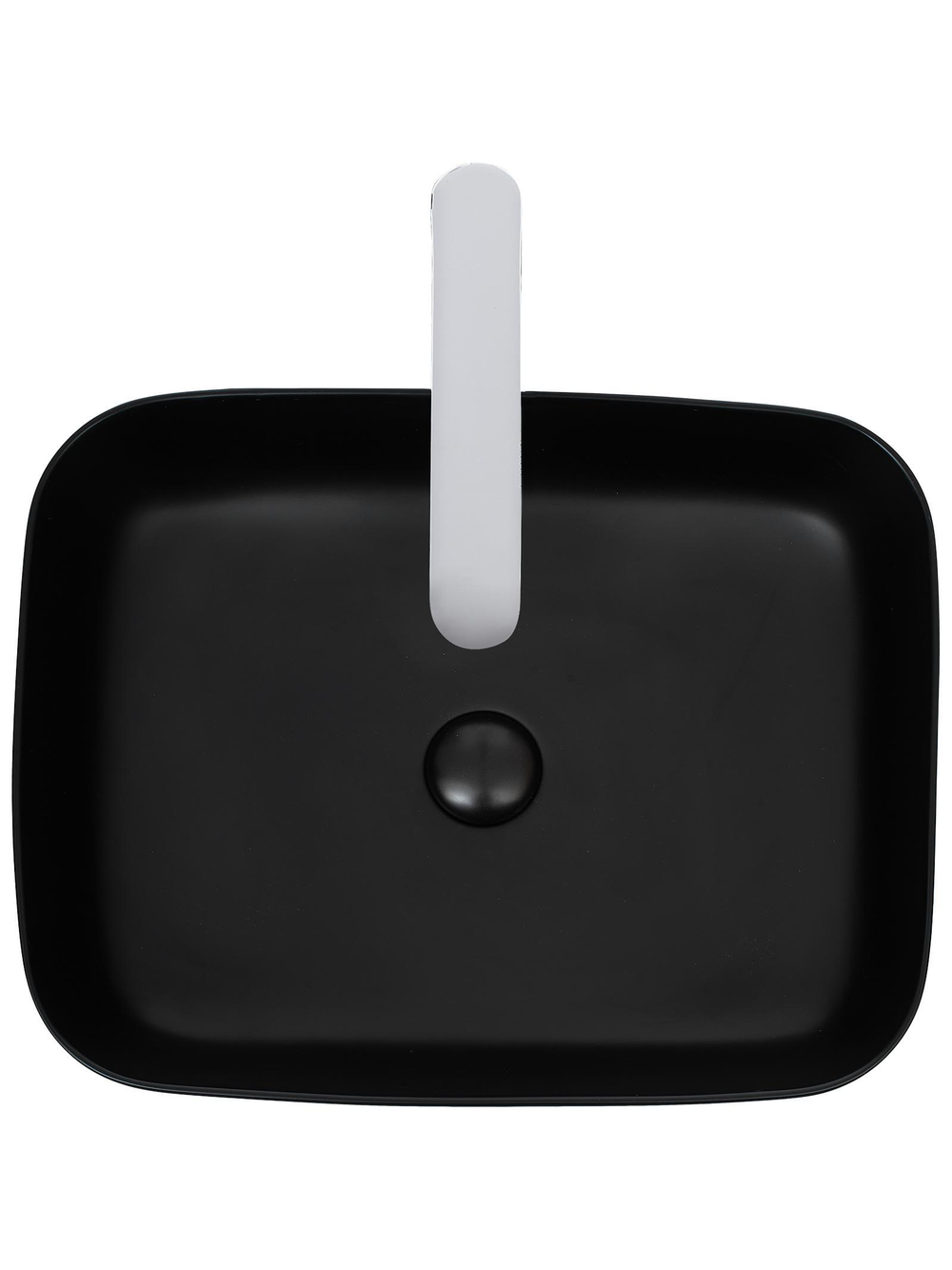 Раковина накладная (матовая черная) WeltWasser WW  ELBACH 2195 MB 500х390х140