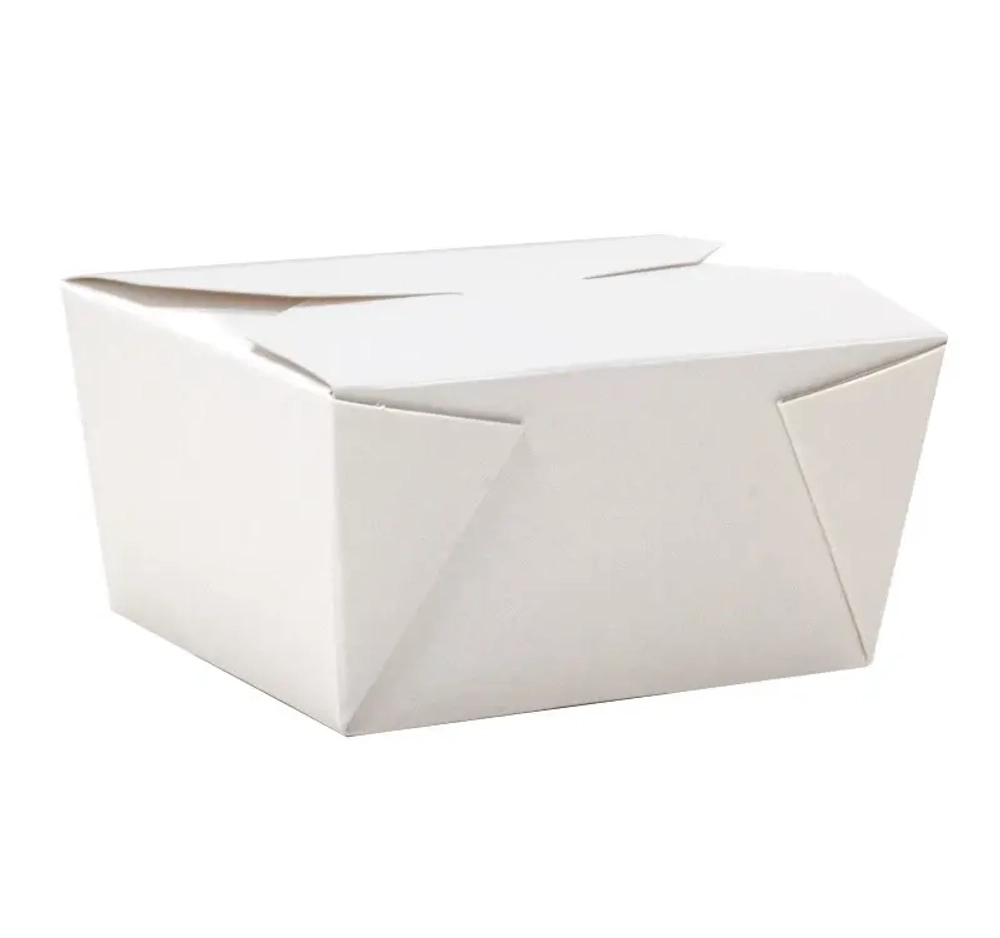 Контейнер бумажный Fold Box 600мл, 130х110х65мм, белый 50/уп