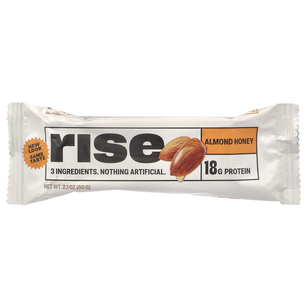 Rise Bar, Протеиновый батончик, миндальный мед, 12 батончиков по 60 г (2,1 унции)