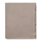 Покрывало вафельное из хлопка серо-бежевого цвета из коллекции essential, 230х250 см