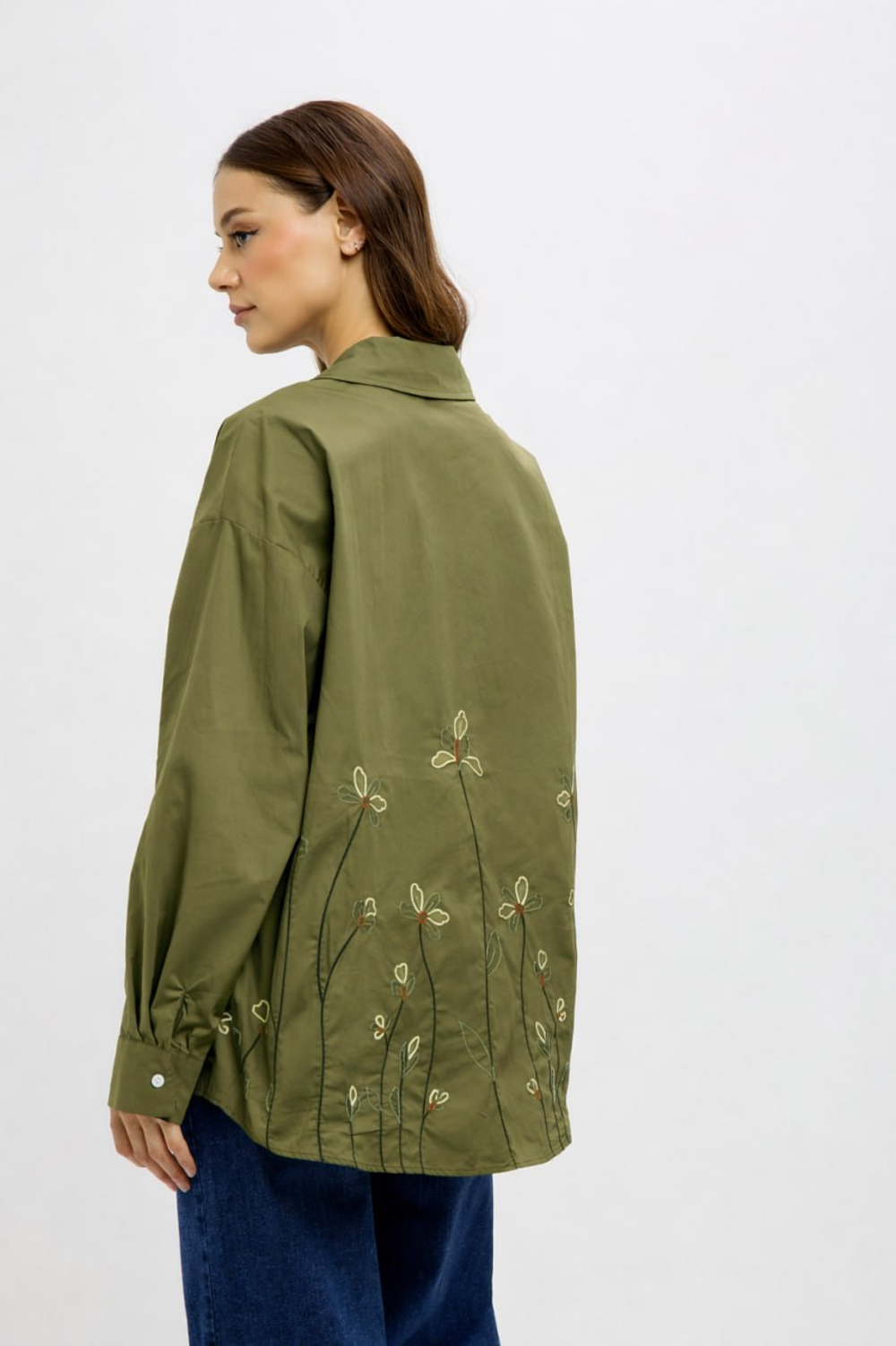 Рубашка из хлопка с вышивкой