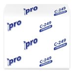 Бумага туалетная листовая 250 шт., PROtissue (T3) PREMIUM, 2-слойная, белая, 22,5х11 см, КОМПЛЕКТ 40 пачек, C249, С249