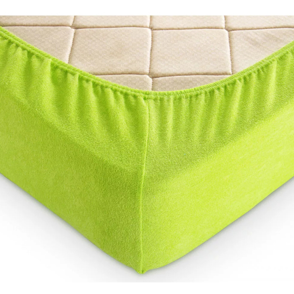 Простыня махра на резинке 140*200*20 Салатовый ТГ